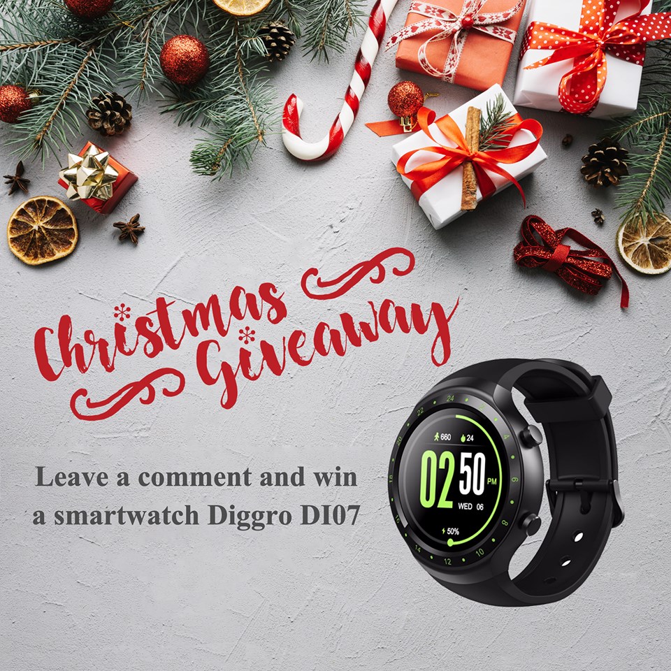 Diggro Di07 Smartwatch Giveaway לחג המולד!