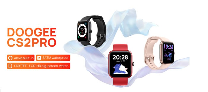 DooGee CS2 Pro SmartWatch - שעון חכם עם Alexa מובנה