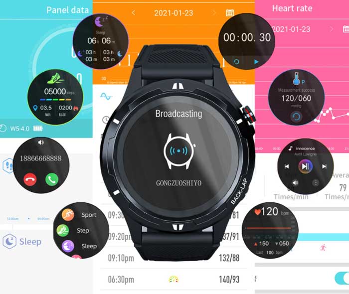 פונקציות LOKMAT-Comet-3-smartwatch