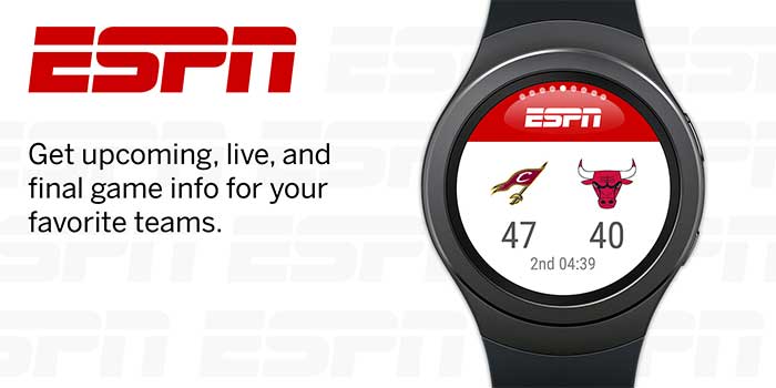 אפליקציית ESPN ל- Galaxy Watch Active 2