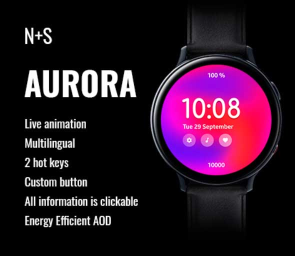 לוח שעונים מונפש ל- Galaxy Watch