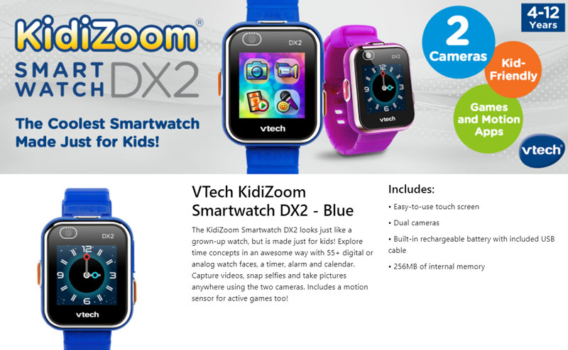 תכונות VTech-KidiZoom-DX2-Smartwatch
