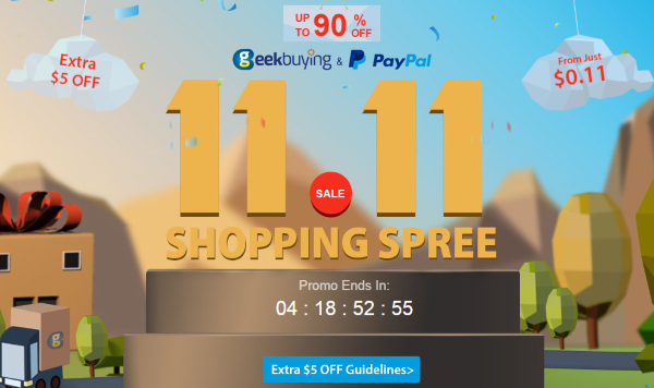 Geekbuying.com מבצעים מטורפים ביום הרווקים 11.11