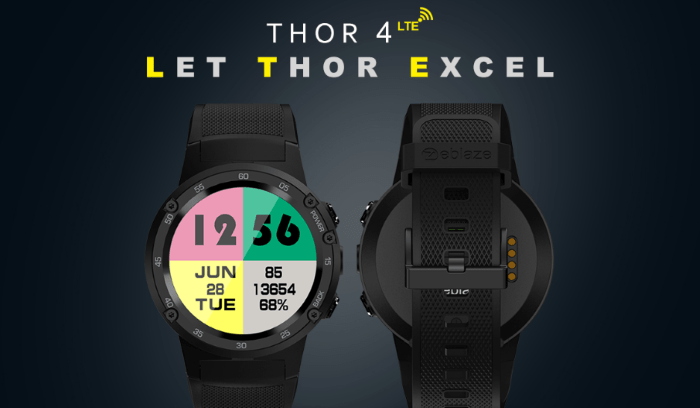 Zeblaze THOR 4 כאן! - שעון חכם 4G LTE